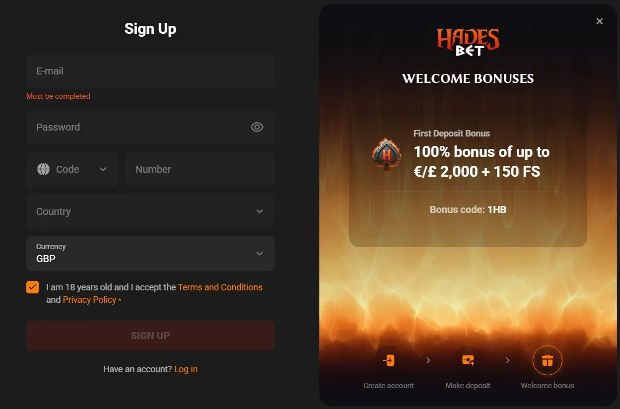 Register and Log In